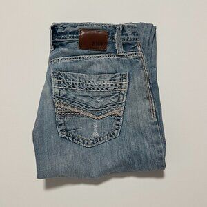 BKE Tyler Straight Jeans Distressed Ripped Denim Men's size 33S 33x29